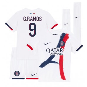 Paris Saint-Germain Goncalo Ramos #9 Dětské Venkovní dres komplet 2024-25 Krátký Rukáv (+ trenýrky)